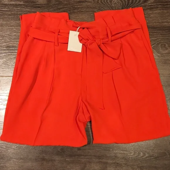 â¤ď¸ NWT! BODEN MELINDA HIGH RISE PLEATED TIE WAIST FLOWY TAPERED PAPERBAG PANTS - Picture 5 of 14